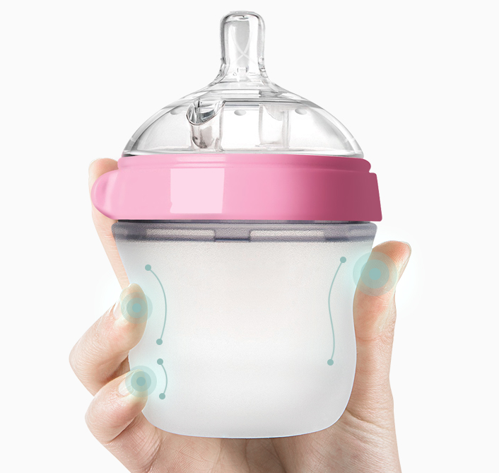 USSE AMAZON hot selling Natural Feel Silicone Baby Bottle, 5 Ounces