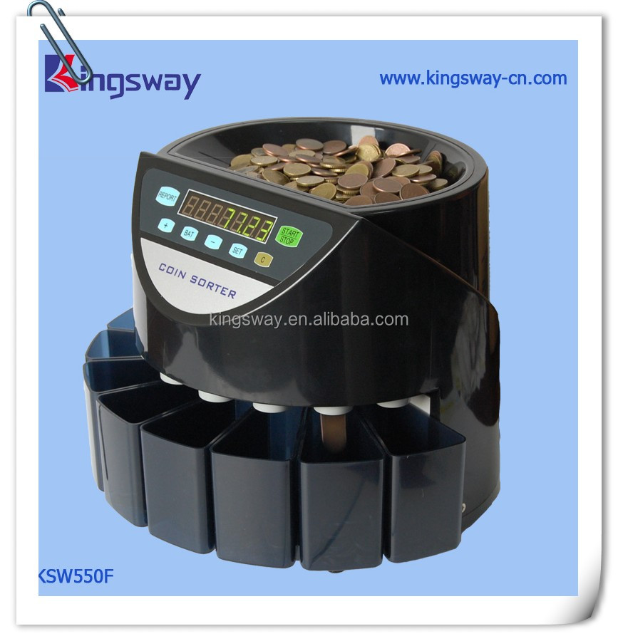 ユーロ硬貨の選別機電子ksw550fに銀行のための仕入れ・メーカー・工場