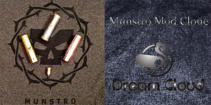 Newest product unique design e cig mechanical 18650 Munstro Mod Clone from Dream Cloud Metal Manufacturer