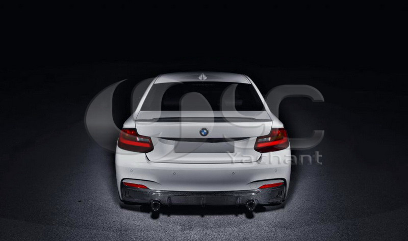 2014-2015 BMW 2 Series F22 235i M-tech Bumper Exotics Tuning Style Rear Diffuser CF (29).jpg