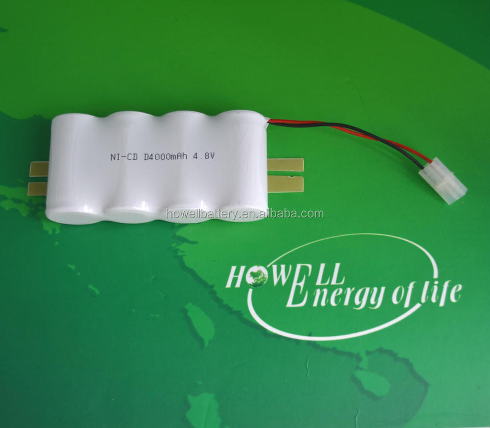 Nickel Cadmium recharge battery / 3.6V nicd battery rechargeable pack