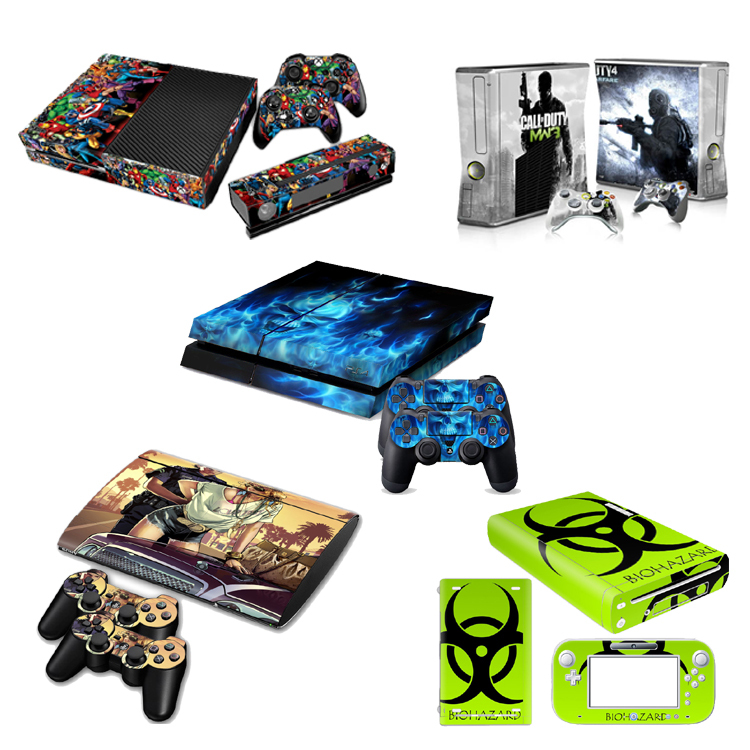 Hot selling Vinyl Decal stickers for xbox one stickers for PS3 skins for xbox 360 for Playstation 4 console skins