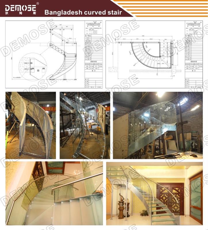 プレハブ木製の階段の踏み板階段/鋼鉄木製の階段 問屋・仕入れ・卸・卸売り