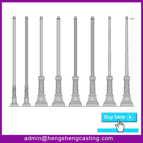 cast aluminum decorative pole