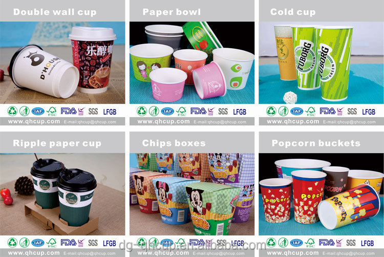 A series of custom printed double PE coated nice pattern paper ice cream cup