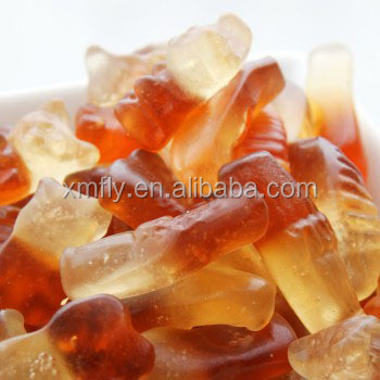 Sugar Coated Cola Bottle Shape Gummy Candy Soft Jelly Candy