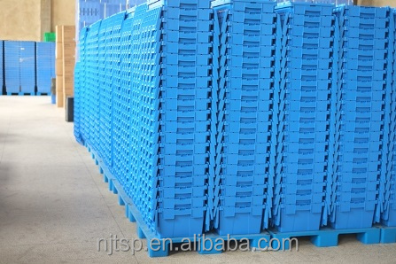 プラスチック容器、 は容器を移動する、 折り畳みコンテナ、 コンテナをスタッキング、 物流容器、 スタックの巣の木箱仕入れ・メーカー・工場
