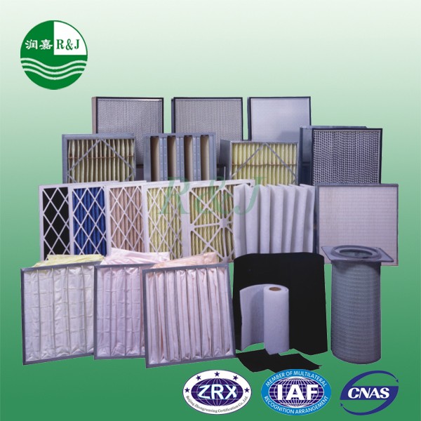 Deep-pleat air purifier hepa filter ,air filter material:glassfiber