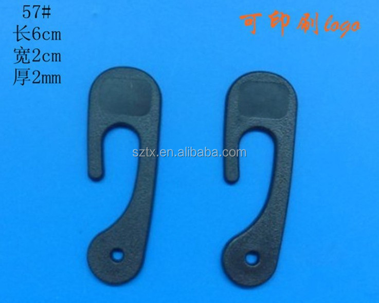 6cm high plastic hook with j shape for packaging