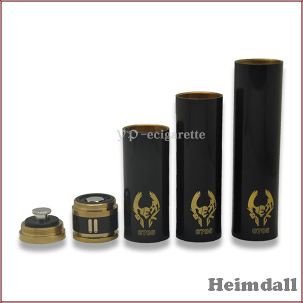 2014 Wholesal ecigator ecig mechanical mod black Heimdall Mod e-cigarette clone Heimdall Mod clone