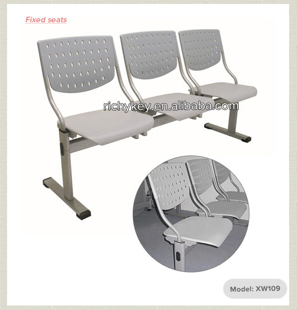 3- 人乗り短期大学・大学の学生・腕ビームの椅子タブレット付き折り畳み式の座席、 黒仕入れ・メーカー・工場