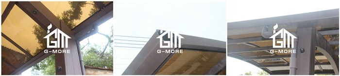 G-MORE高グレード簡単diy エレガント アルミ/固体pc シングル カー ポート/ガレージ/シェルター仕入れ・メーカー・工場