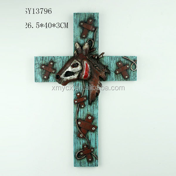 polyresinのカウボーイの装飾多色装飾的な壁の十字架仕入れ・メーカー・工場
