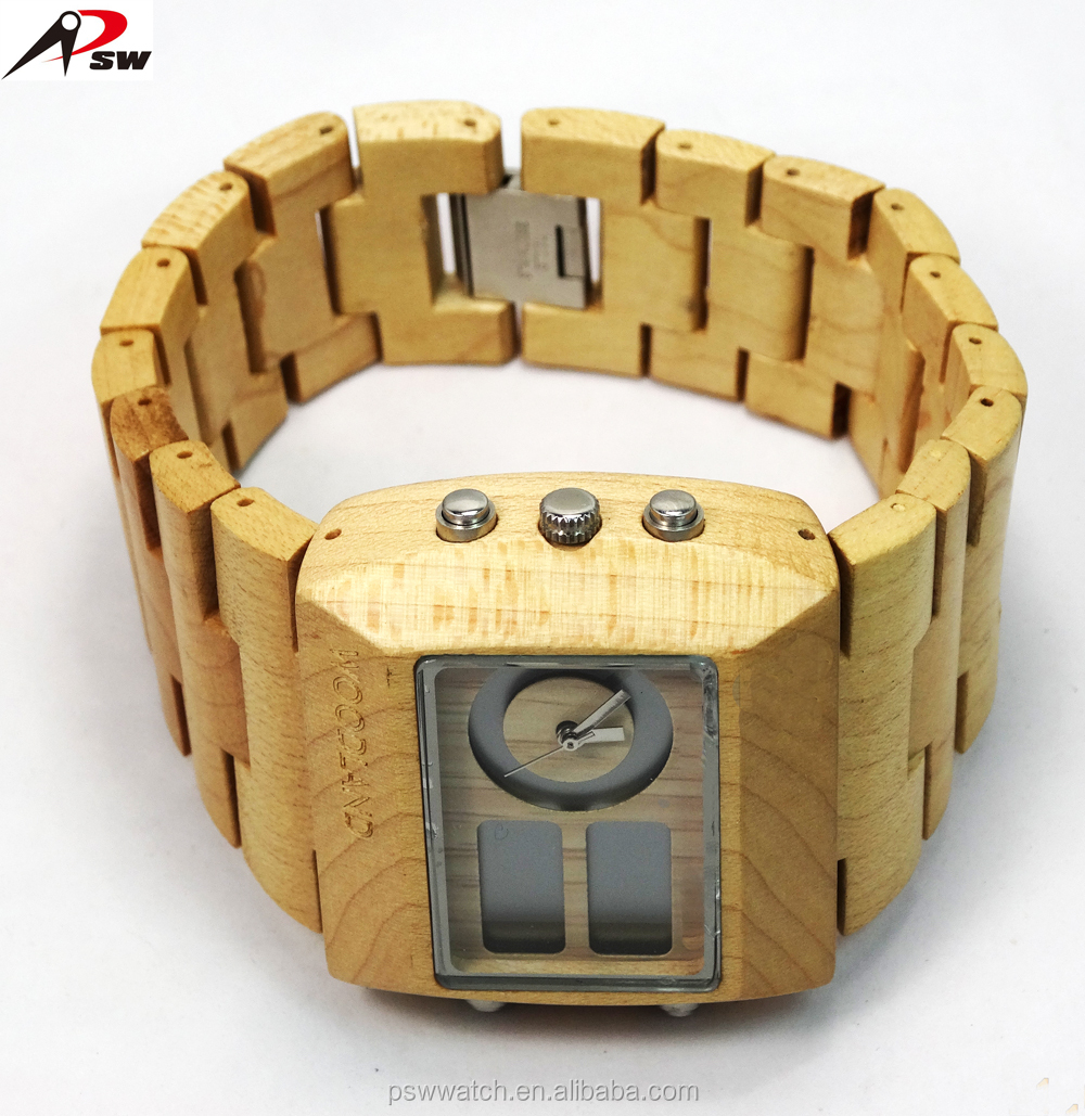 2015 new high quality bamboo wood watch custom bamboo watch