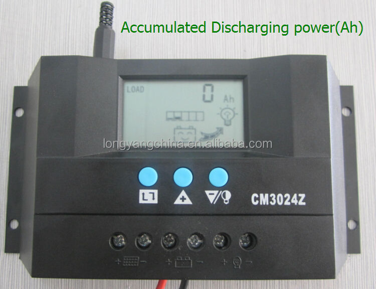 Pwmインテリジェント制御lcdディスプレイソーラー充電コントローラ12v-24v/30a問屋・仕入れ・卸・卸売り
