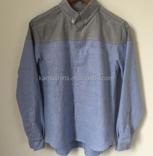 襟ボタンダウンオックスフォードオックスフォードシャツメンズのコントラストの男のシャツ仕入れ・メーカー・工場