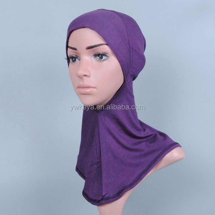 新しい到着の女性イスラム教徒の色のソリッドカラーキャップ、 卸売ビーニー2015女性のイスラム教のヒジャーブ仕入れ・メーカー・工場