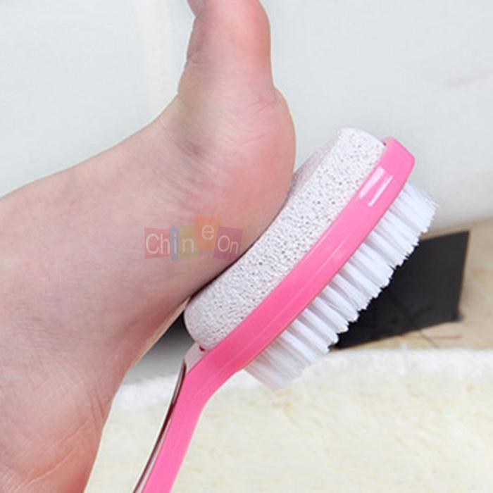 New 4in1 Feet Brush Washing Feet Brush 4 Step Pedicure Paddle Exfoliating Scrub From