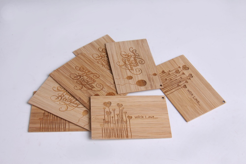 カスタマイズされたアンティーク木製竹ビジネスカード彫刻仕入れ・メーカー・工場