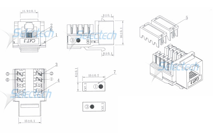 クローネidc垂直rj4590度付きアダプタne-23-c3oemサービス仕入れ・メーカー・工場