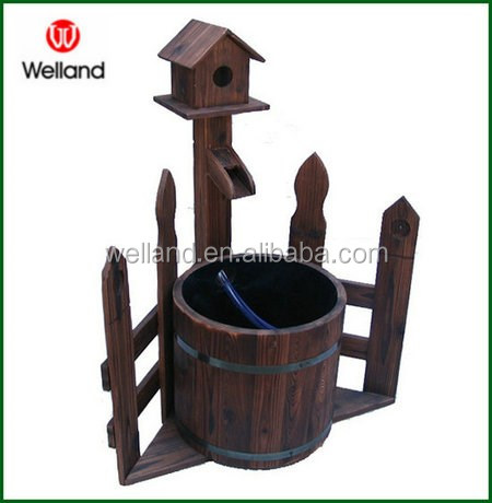 Botte di legno fontane d'acqua tre livelli, giardino barile ... Fontana punto acqua inox prezzo