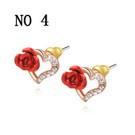 Brands_new_arrival_fashion_women_rose_earring_Chrismas_Birthday_gift_18Kgold_plated_clear_Austrian_crystal