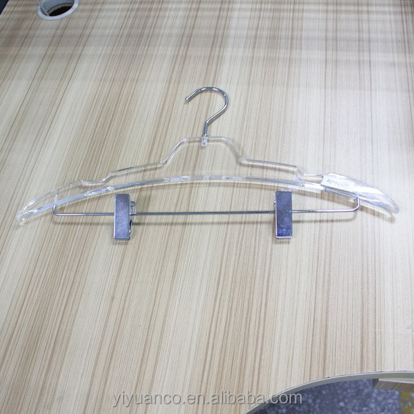 透明なアクリルのハンガークリップ付き/アクリルハンガー問屋・仕入れ・卸・卸売り