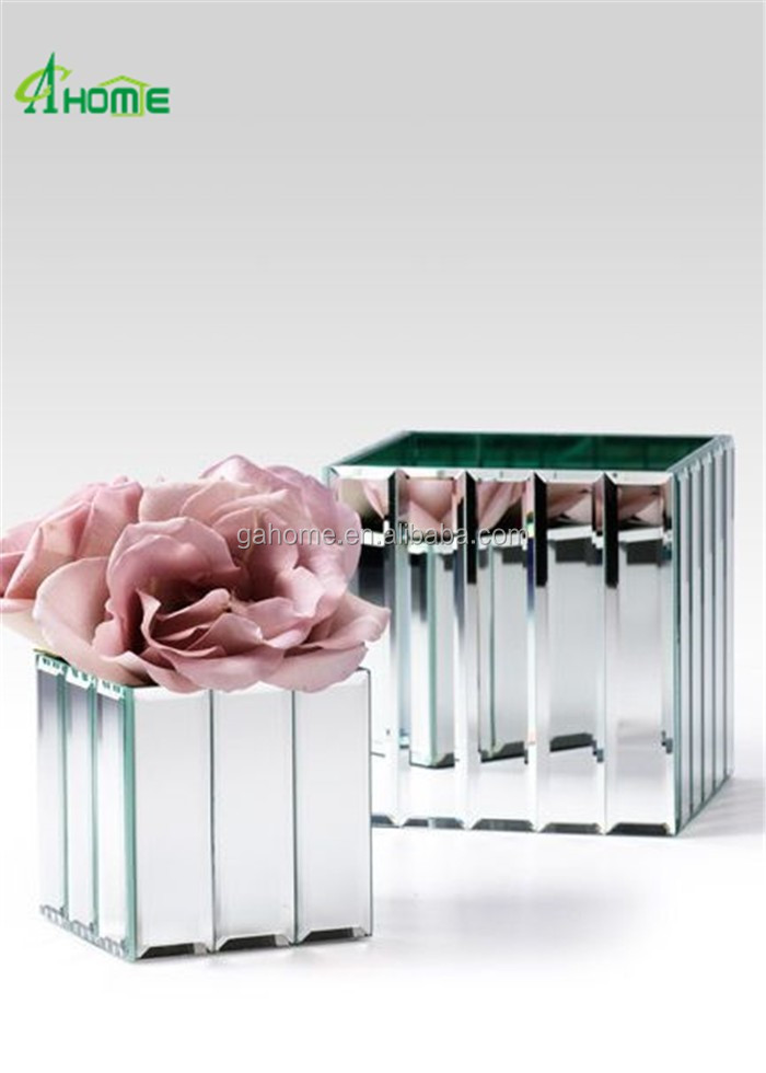 Mirrored Cube Vases