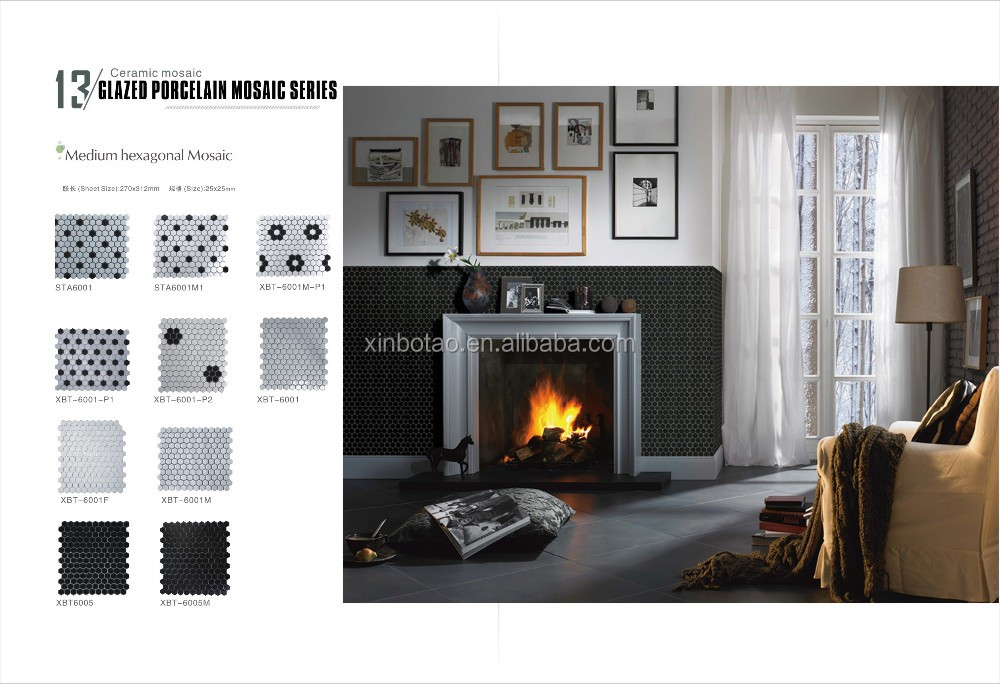 Design moderne blanc mat ou brillant fini grand hexagonale ...