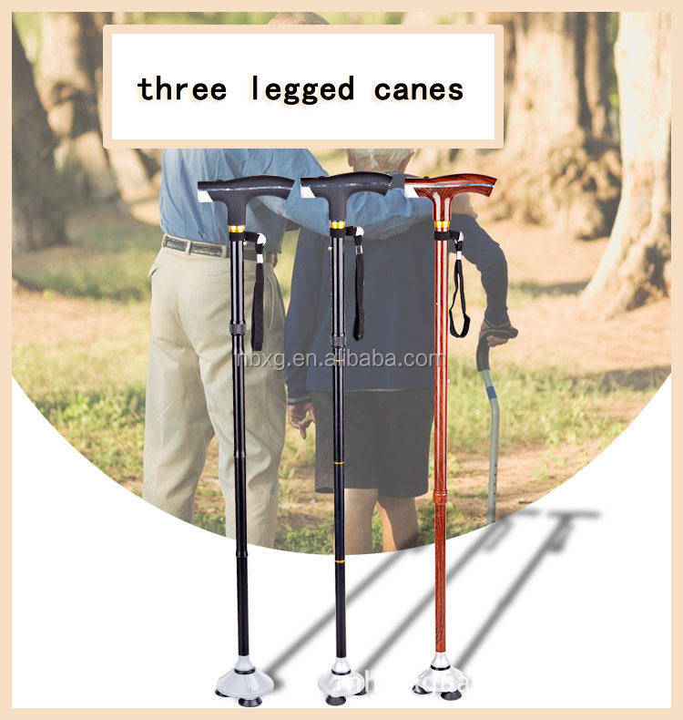 Three Legged Canes/elderly Care Products Foldable Aluminum Elderly