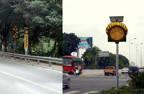 solar yellow flashing light installation.jpg