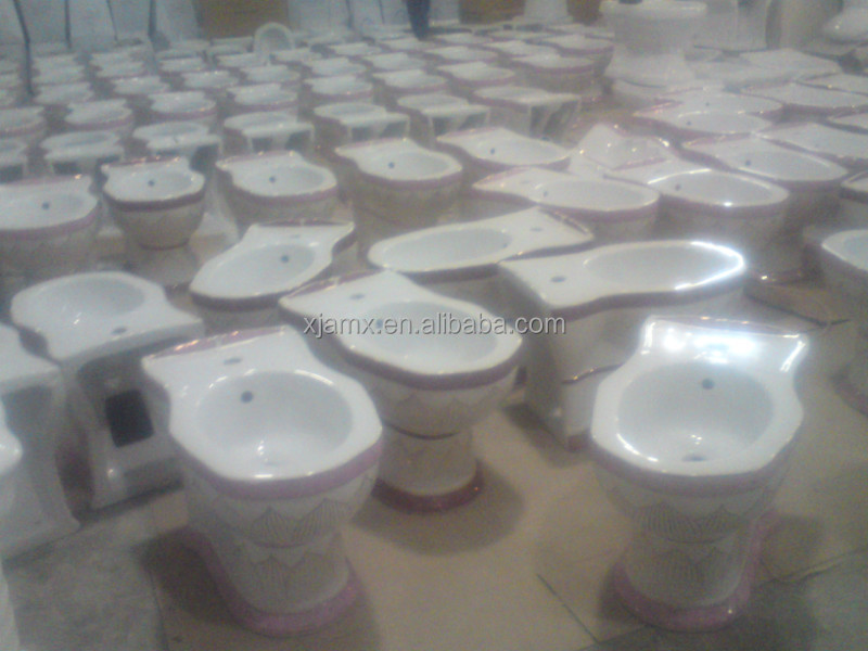 熱い販売の衛生陶器セラミックバスルームは白を含むデザインと浮き彫りwcボウルと台座洗面台とビデ問屋・仕入れ・卸・卸売り
