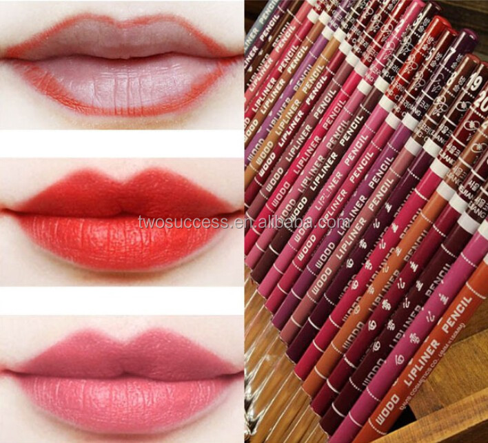 Women's Professional Lipliner Waterproof Lip Liner Pencil 12 Colors Per Set Hot 2015