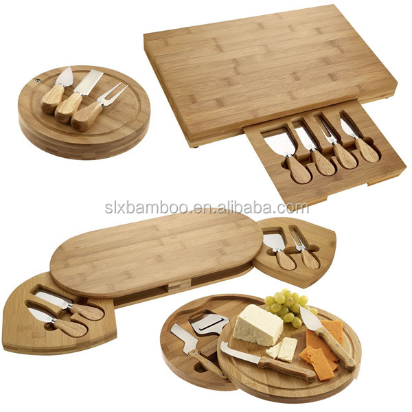 knife cheese set set bamboo  quality cutting cheese with knife high quality board