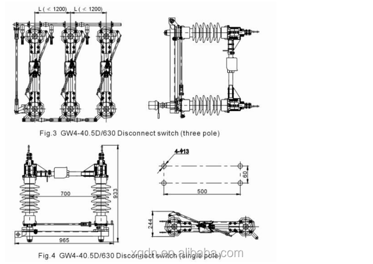 Disconnecting Switch 20 Kv Disconnect Switch With Auxiliary Contacts