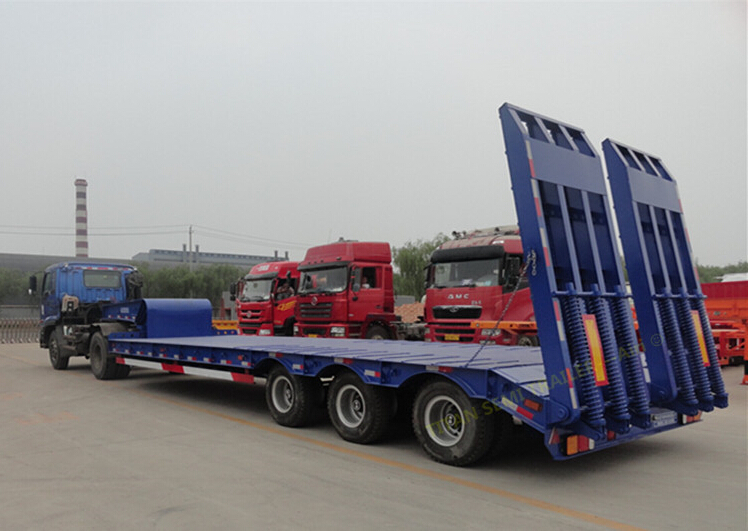 Heavy duty 80 ton semi trailer low loader, low loader trailer