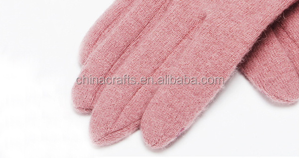 美しいファッションの女の子の冬の暖かいウール手袋革の毛皮の冬bntcg009防水手袋仕入れ・メーカー・工場