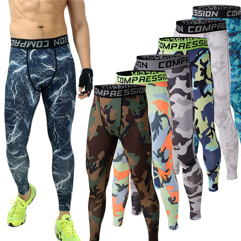 Gym Fitness Wear Full Long Compression Pants Men