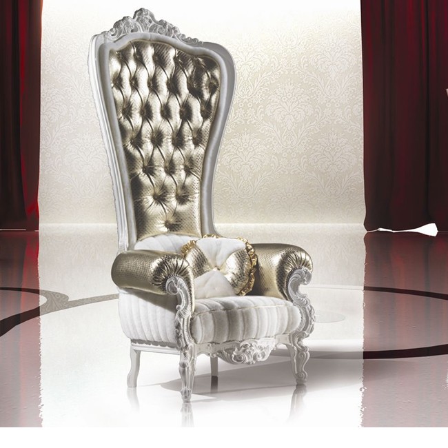 の豪華なウェディングthroneの椅子、 フレンチスタイルの王座の椅子ハイバック、 結婚式の王位の椅子仕入れ・メーカー・工場