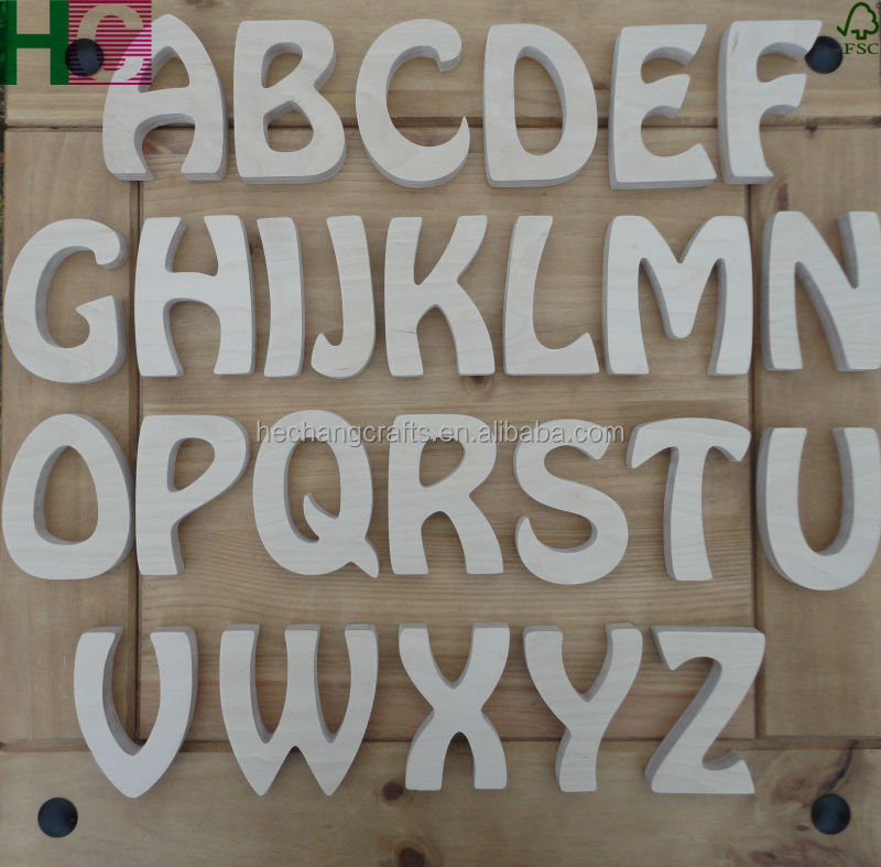 2015熱い販売の木製の手紙木製のアルファベット文字のmdf白い木製lettermr・ミセス仕入れ・メーカー・工場