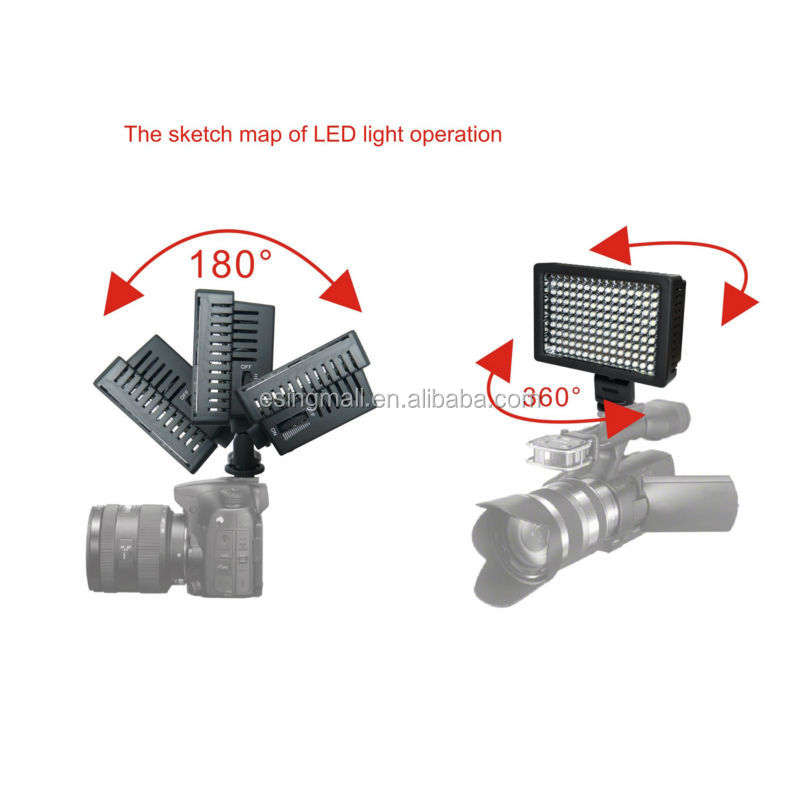 熱い販売のhd-160カメラ用ビデオの照明を導いた、 ledビデオライト問屋・仕入れ・卸・卸売り