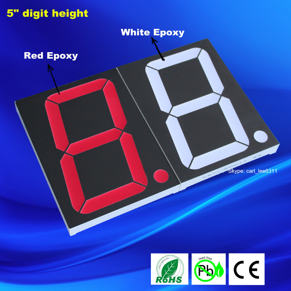 Dongguan bright led single 1 digit 5 inch big led 7 segment display