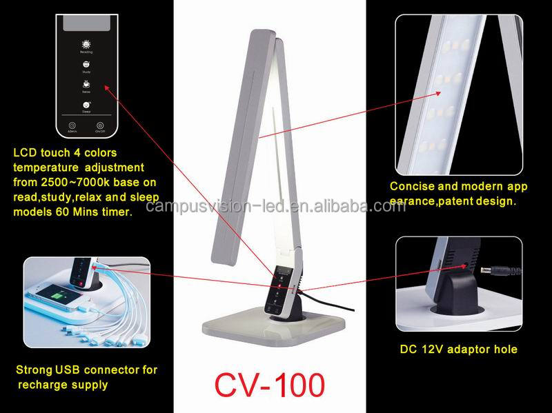 調光可能なledデスクランプ( 4照明モード/5レベル調光器/タッチ- 敏感なコントロールパネル)問屋・仕入れ・卸・卸売り