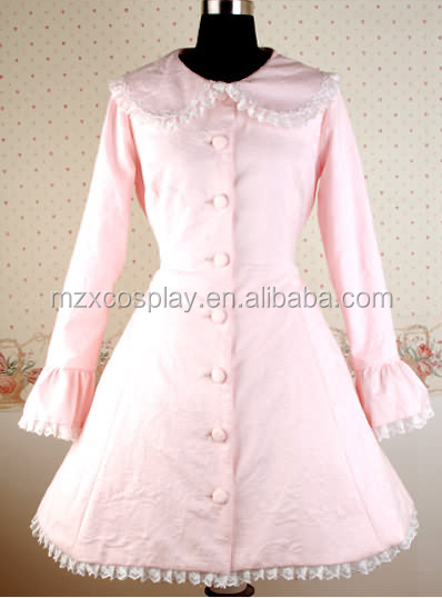 熱い販売のピンクかわいいファルバラ弓ハロウィンパーティの衣装コート甘いロリータクリスマス美しさのためのロングドレス問屋・仕入れ・卸・卸売り