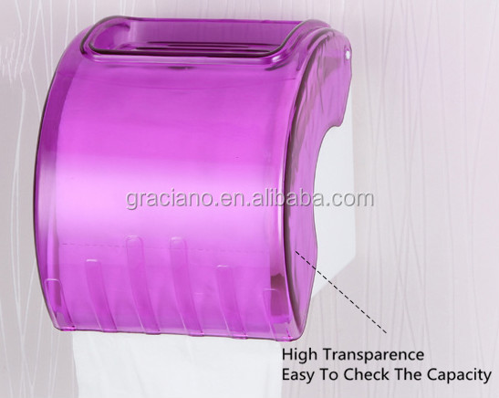 卸売紫jn8711hホテルpublicl半透明トイレ丸いプラスチック製の壁取り付けられたティッシュディスペンサーペーパータオルのロールホルダー仕入れ・メーカー・工場