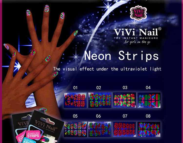ブランドトップトレンドvivinailホットネオンマニキュアストリップ問屋・仕入れ・卸・卸売り