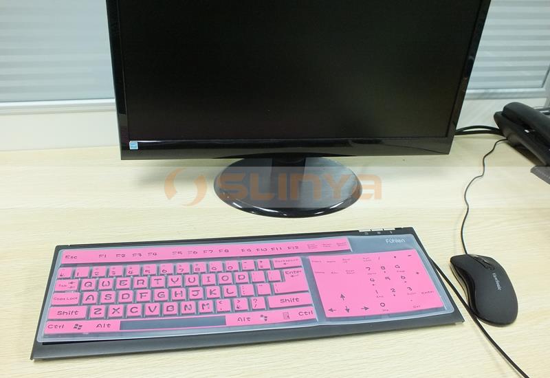 カラフルなエコ- フレンドリーなシリコンキーボードスキンデスクトップコンピュータ用のシリコンキーボードカバー問屋・仕入れ・卸・卸売り