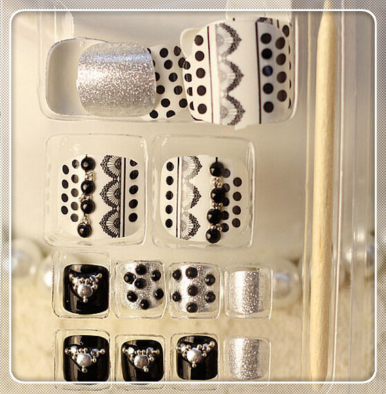 環境にやさしい2015熱い販売のアクリルダイヤモンドパールつま先アート偽の爪の装飾セット 問屋・仕入れ・卸・卸売り