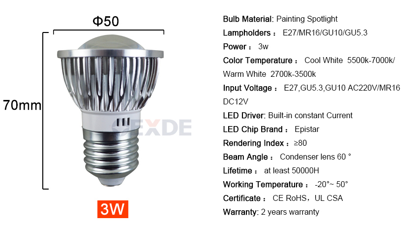 高輝度led 3ワットcob ledスポットライト自然/ウォーム/クールホワイト220ボルトgu10 e27 ledスポットライトランプカップ仕入れ・メーカー・工場