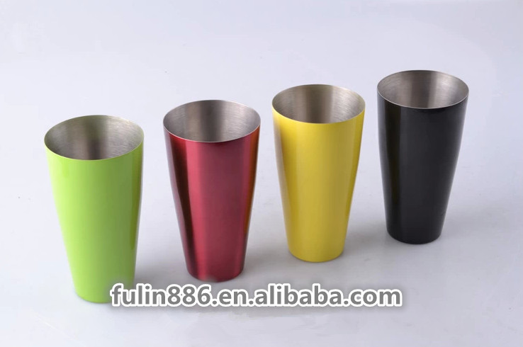 カラフルなステンレス鋼バー用の器物ペンキでボストンシェーカー、 金属ベーキングニスでカクテルシェーカー問屋・仕入れ・卸・卸売り